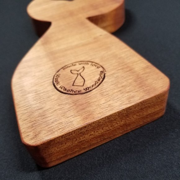 Mermaid Tray Solid Mahogany - Our Signature Mermaid Tail - Picture 8 of 8